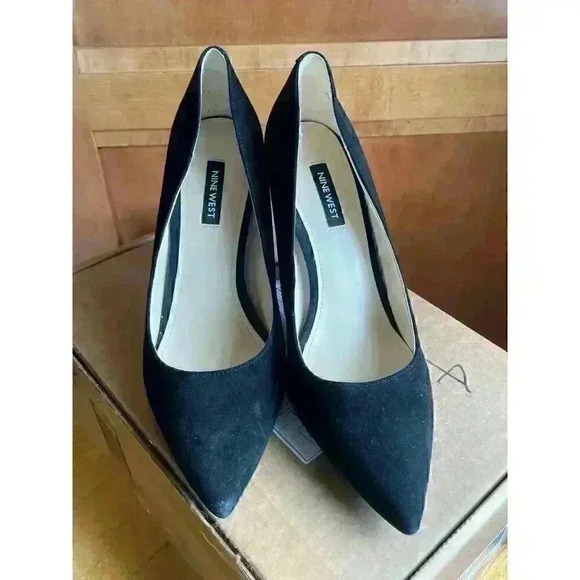 New! Nine West Women's Black Suede Trendz Pump Size 9 - Picture 3 of 7